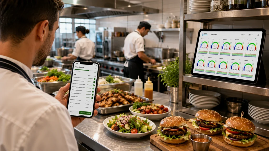 restaurant temperature monitoring and compliance using temp assure system