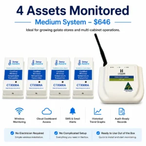 temp assure temperature monitoring system for 4 assets at $646